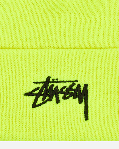 Stüssy Stock Cuff Beanie Safety Yellow Hats Beanies 1321020 SAYE