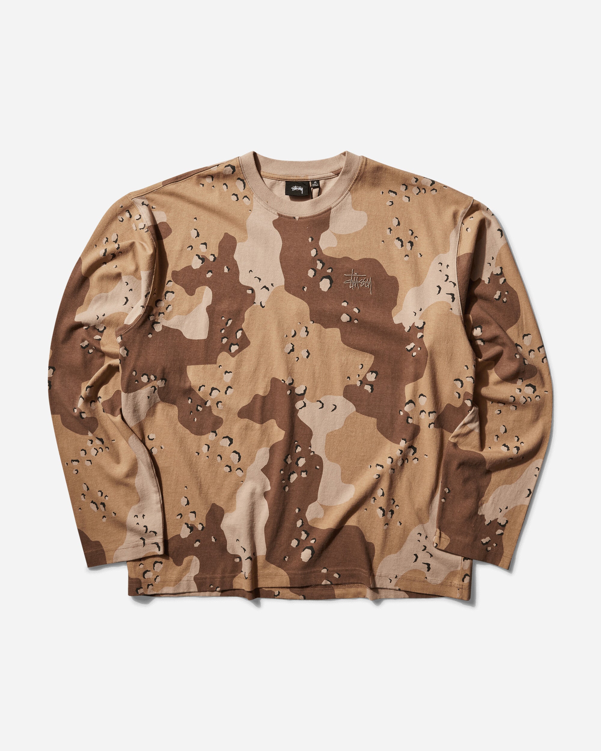 Stüssy Heavy Washed Ls Crew Desert Camo T-Shirts Longsleeve 1140351 1006