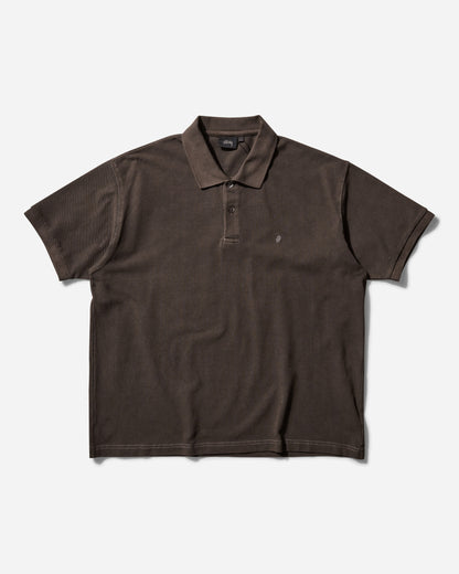 Stüssy Pique Polo Pig. Dyed Brown T-Shirts Polo 1140353 1001