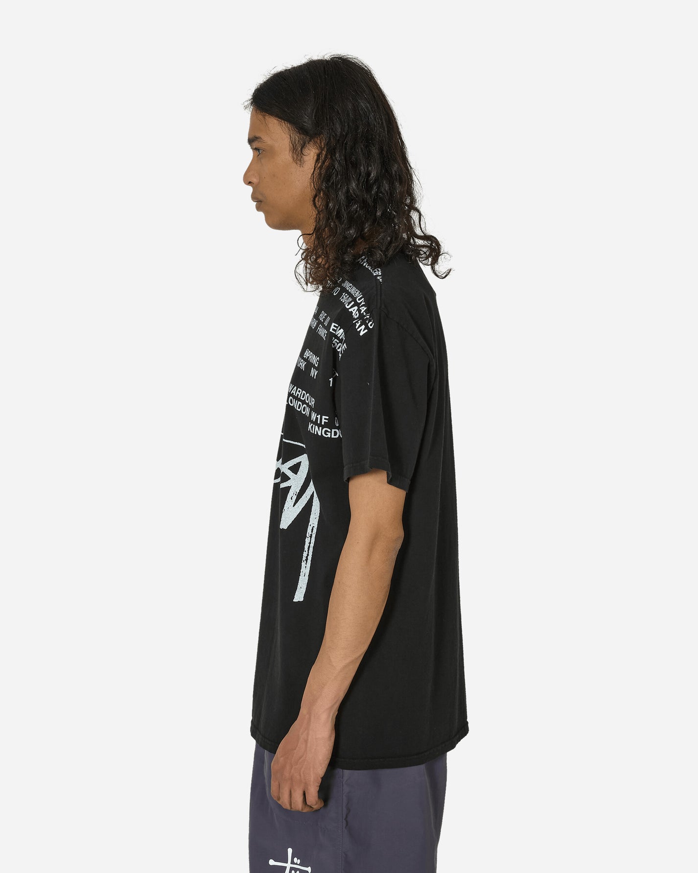 Stüssy Locations Pig. Dyed Tee Black T-Shirts Shortsleeve 1905004SJ 0001