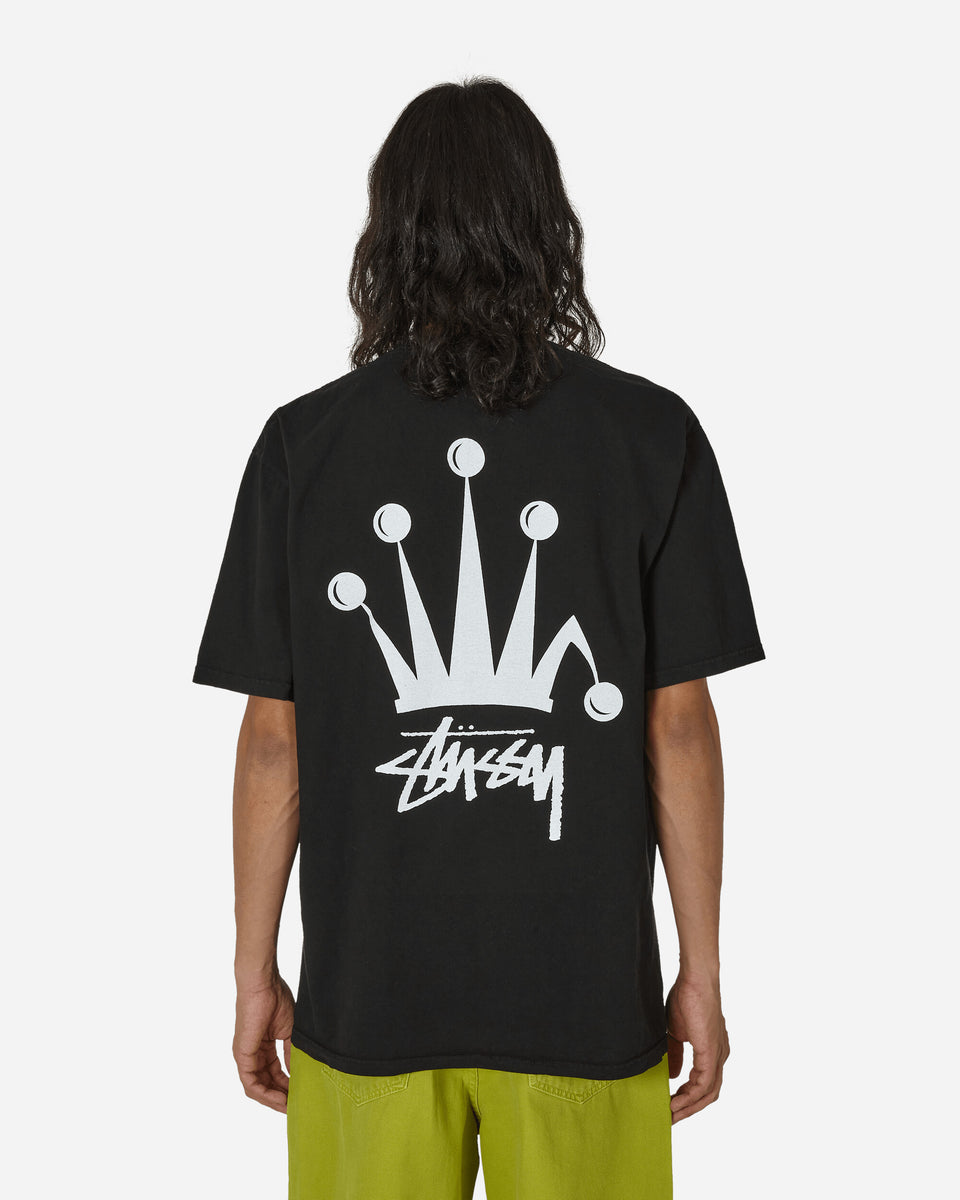 Stüssy Regal Crown Pigment Dyed T-Shirt Black - Slam Jam® Official Store