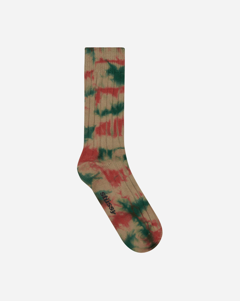 Stüssy Multi Dyed Ribbed Socks Clay/Forest Underwear Socks 138906 CLFO