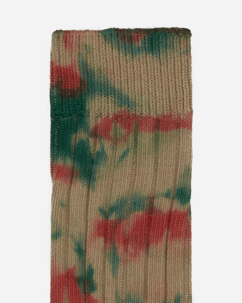 Stüssy Multi Dyed Ribbed Socks Clay/Forest Underwear Socks 138906 CLFO