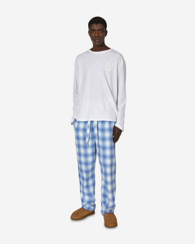 Flannel Plaid Pijamas Pants Blue
