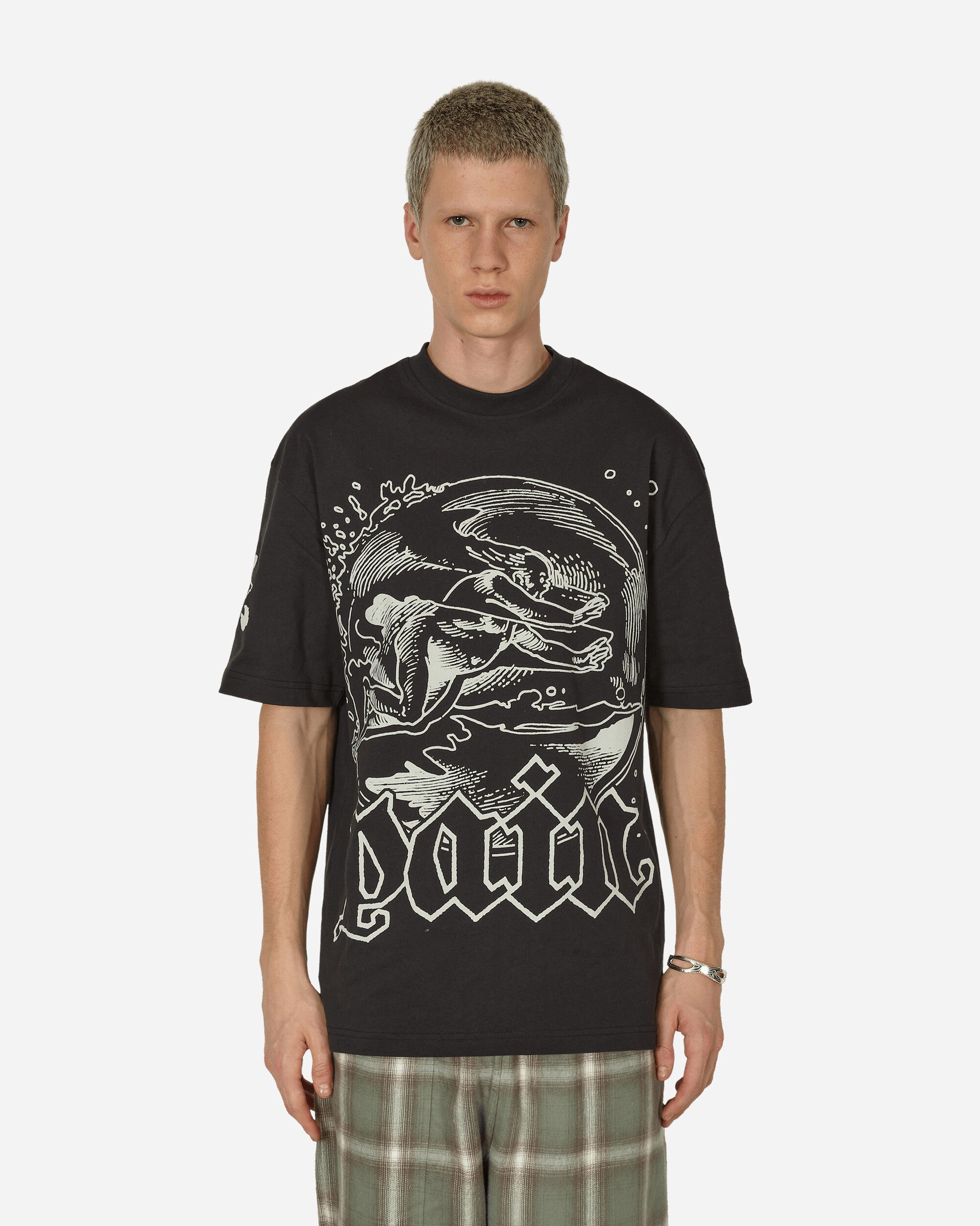 Man In Bubble With Pain T-Shirt Black