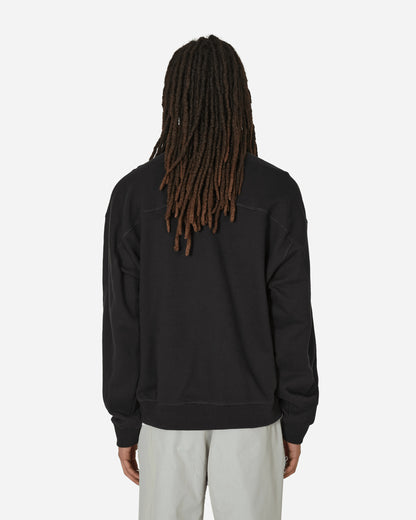 Unaffected Stand Collar Half Zip Sweat Black Sweatshirts Zip-Ups UN24SSLSS04 BLACK