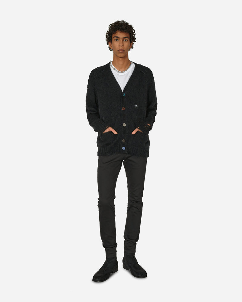 Distressed Cardigan Black