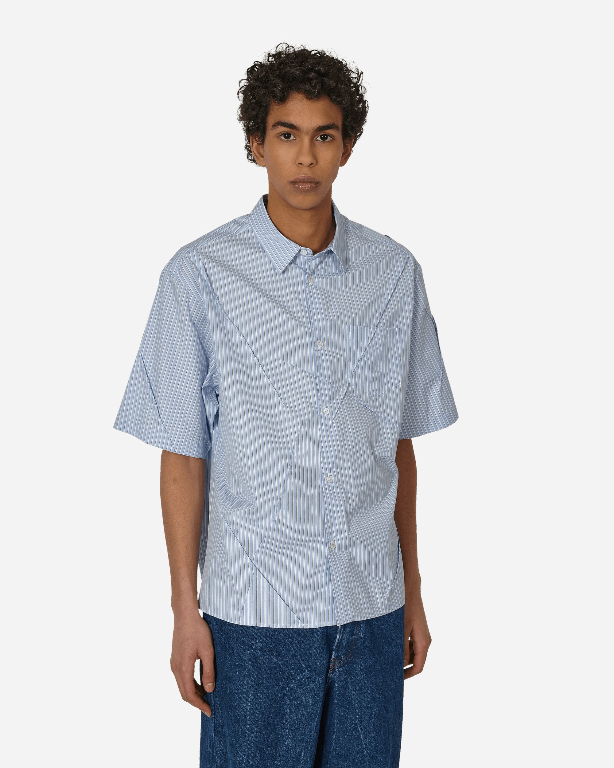 Striped Shortsleeve Shirt Blue
