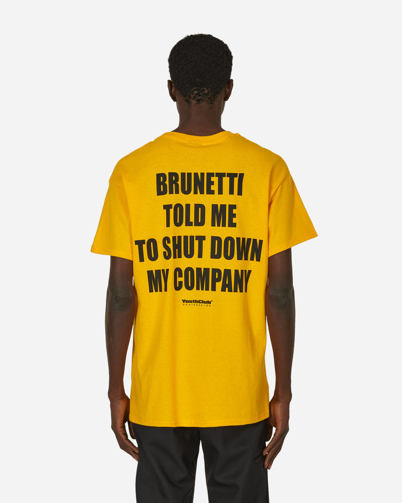 Youth Club Brunetti Tee Yellow T-Shirts Shortsleeve BRUNETTI-SST YELLOW