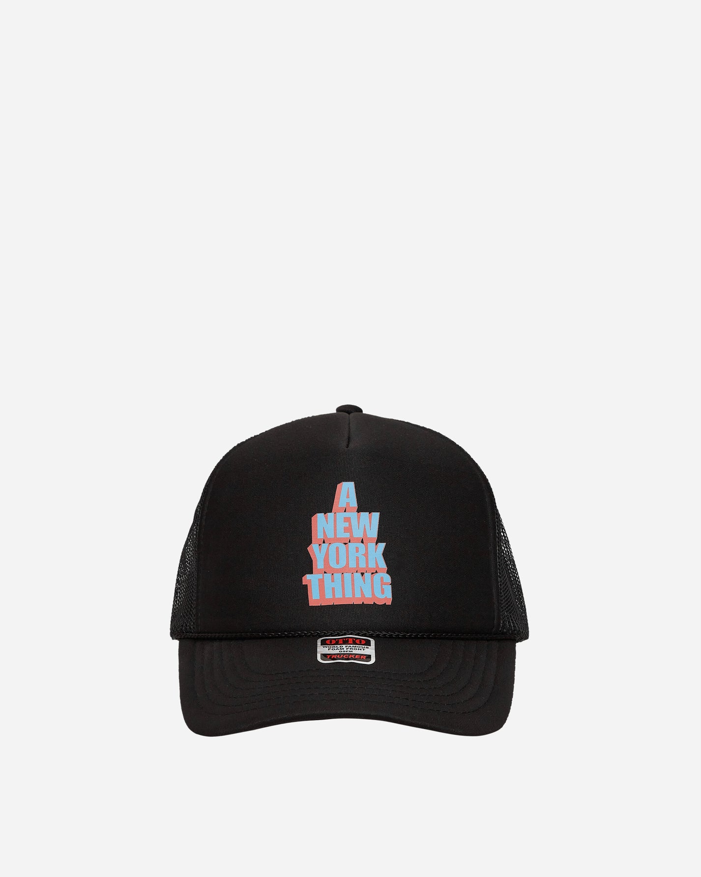 aNYthing Stacked Trucker Black Hats Caps ANY-104 BK