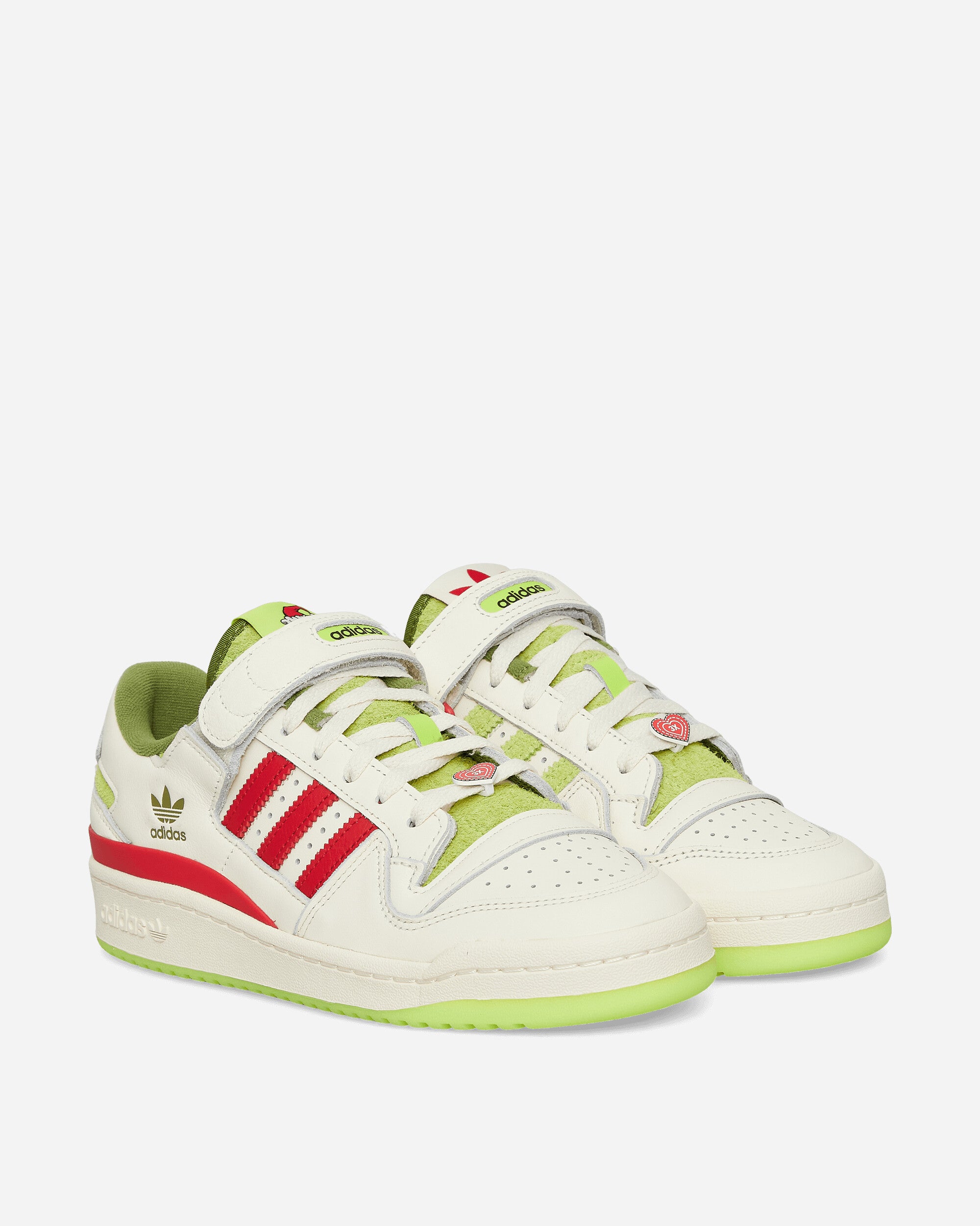 Forum Low The Grinch Sneakers Cream White / Collegiate Red / Solar Slime