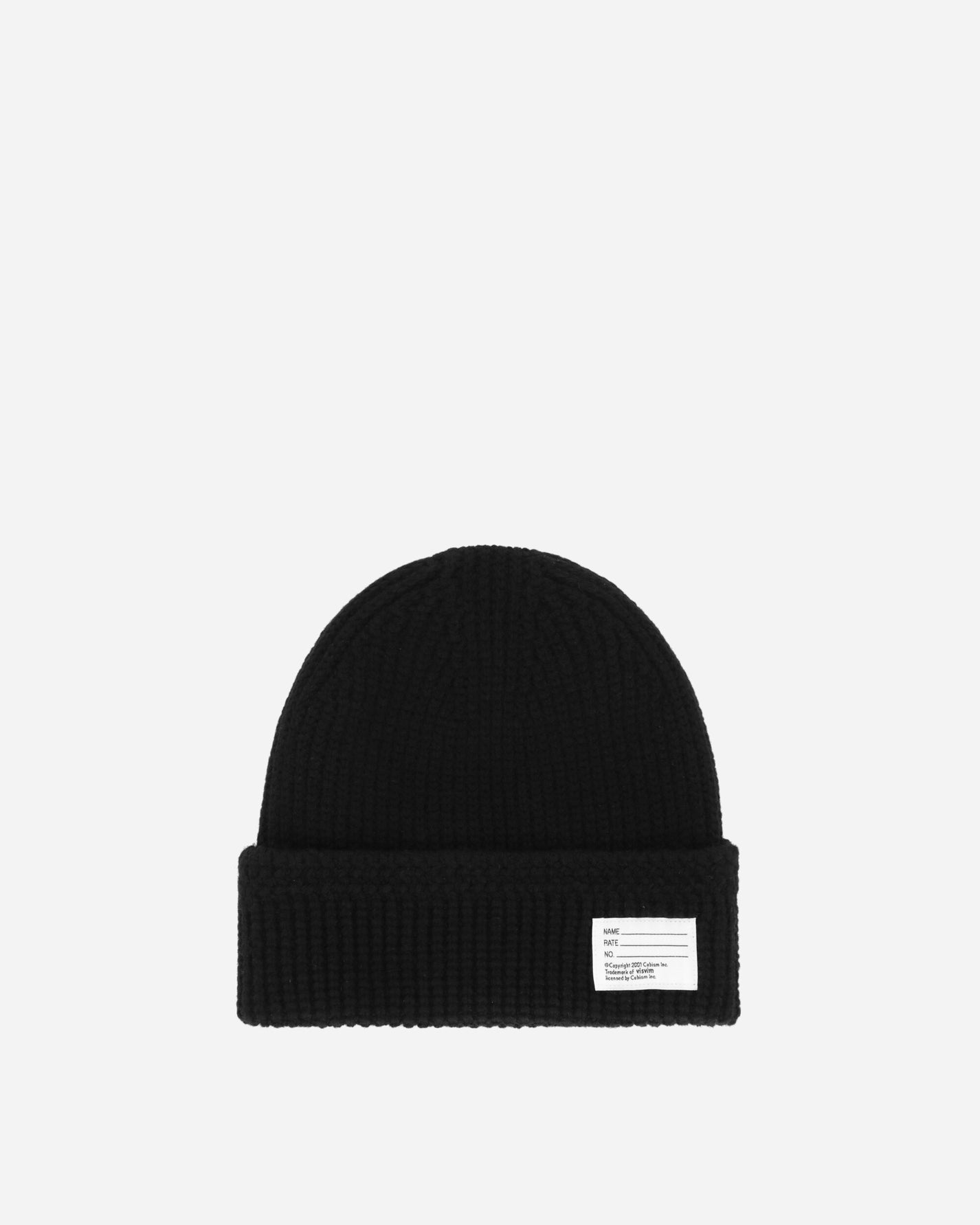 visvim Knit Beanie (W/Ws) Black Hats Beanies 0123203003013 1