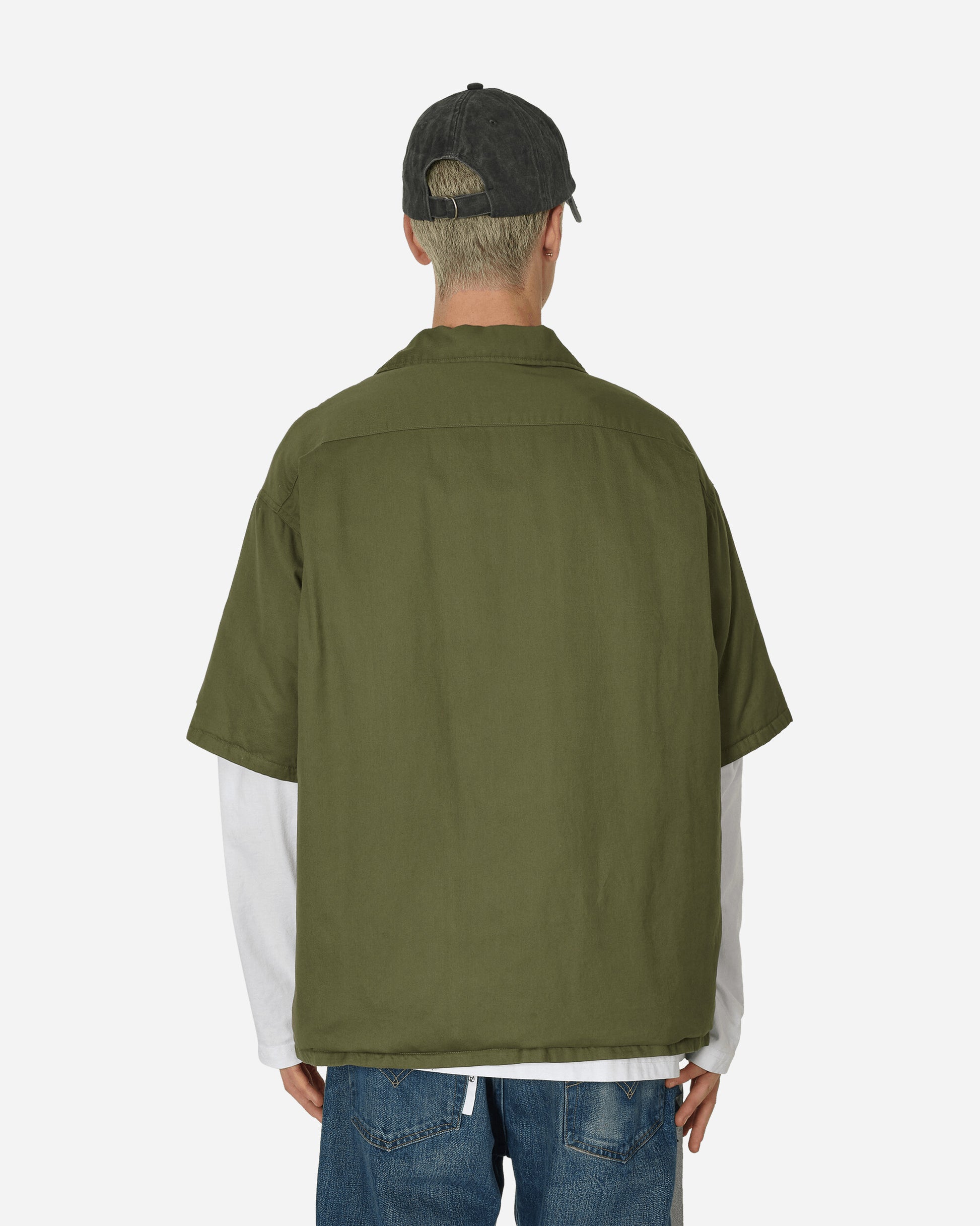 visvim Cornet Down Shirt S/S Olive Shirts Shortsleeve Shirt 124105011025 001