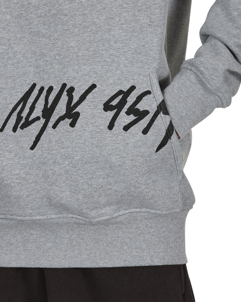 1017 Alyx 9SM Script Grey Melange Sweatshirts Hoodies AAUSW0133FA01 GRY0001