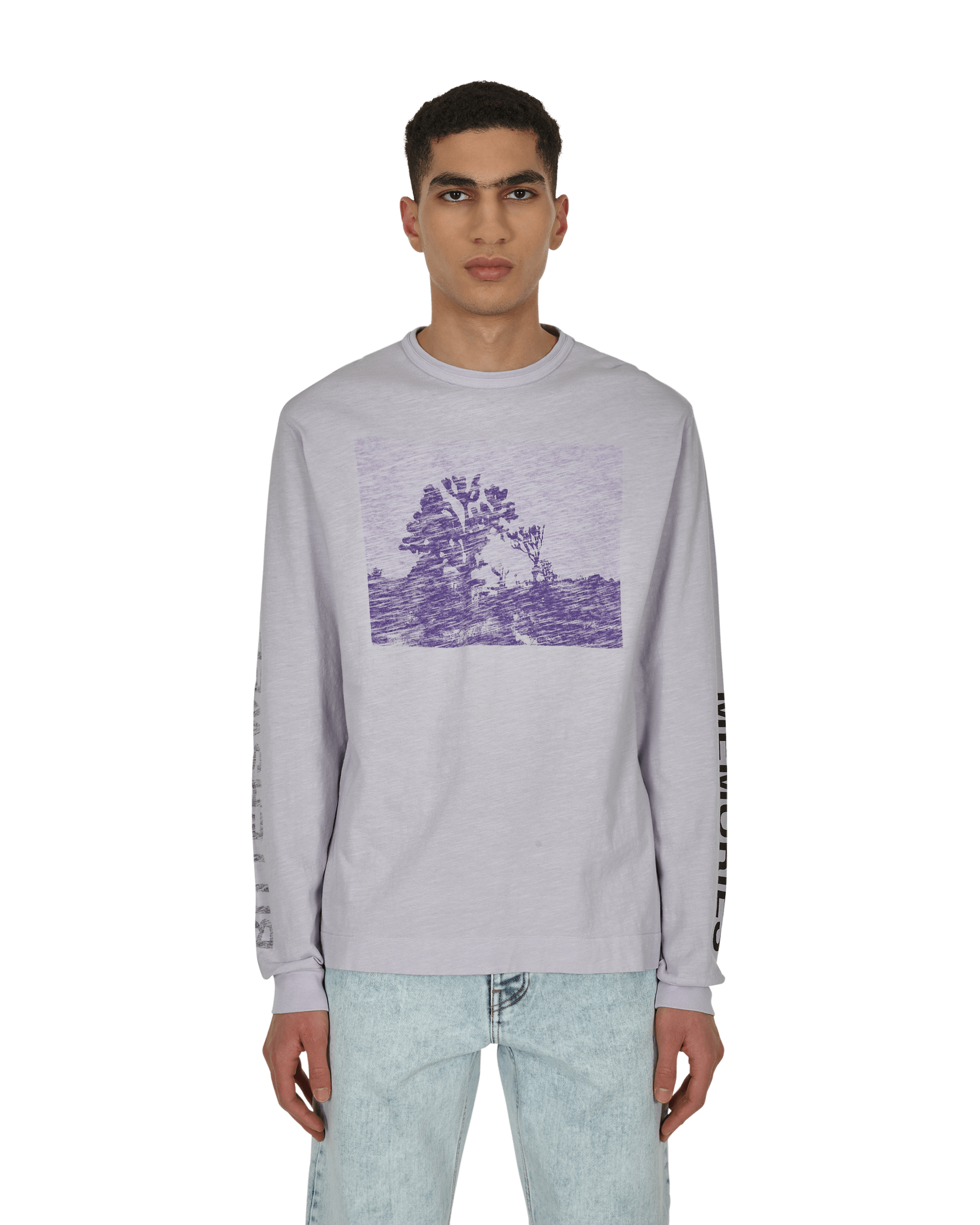 1017 Alyx 9SM Graphic Light Lilac T-Shirts Longsleeve AAMTS0299FA01 LIL0003