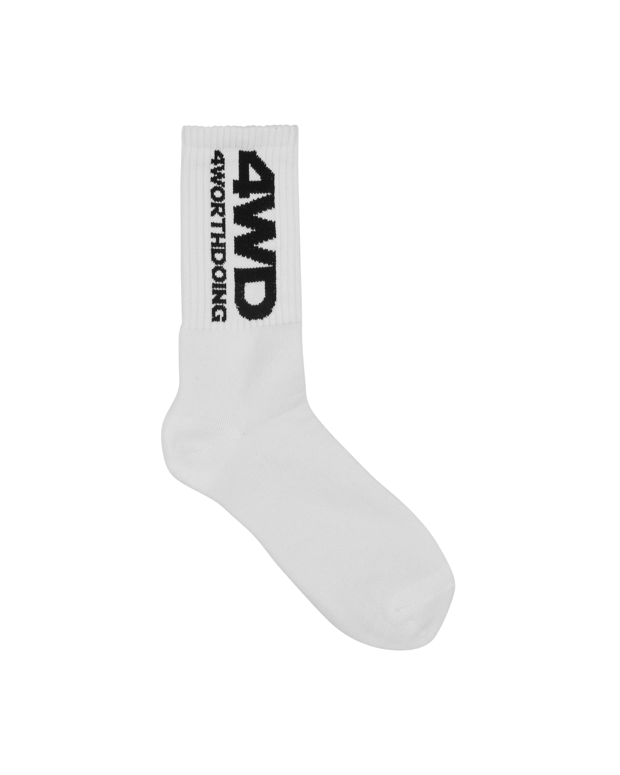 4 Worth Doing Logo White Underwear Socks 4WDLOGOSOCKS WHITE