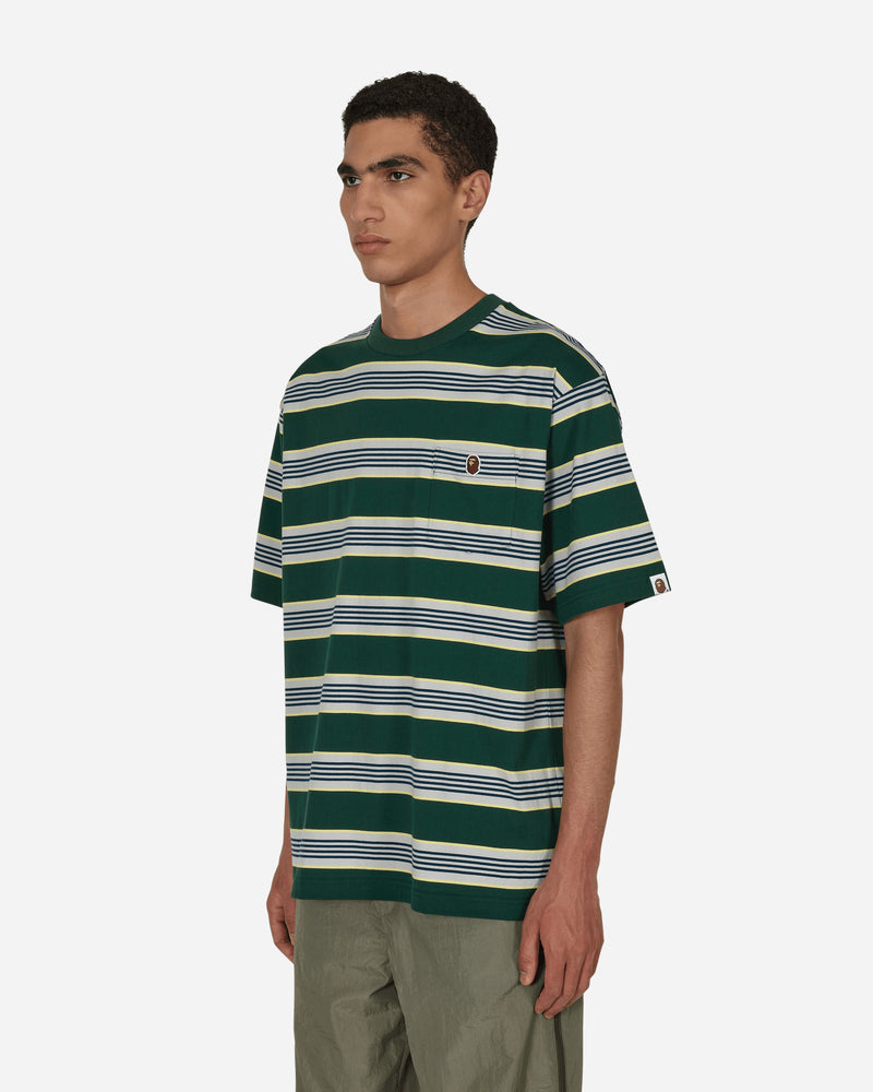 A Bathing Ape Hoop One Point Relaxed Fit Green T-Shirts Shortsleeve 1I30109002 GREEN