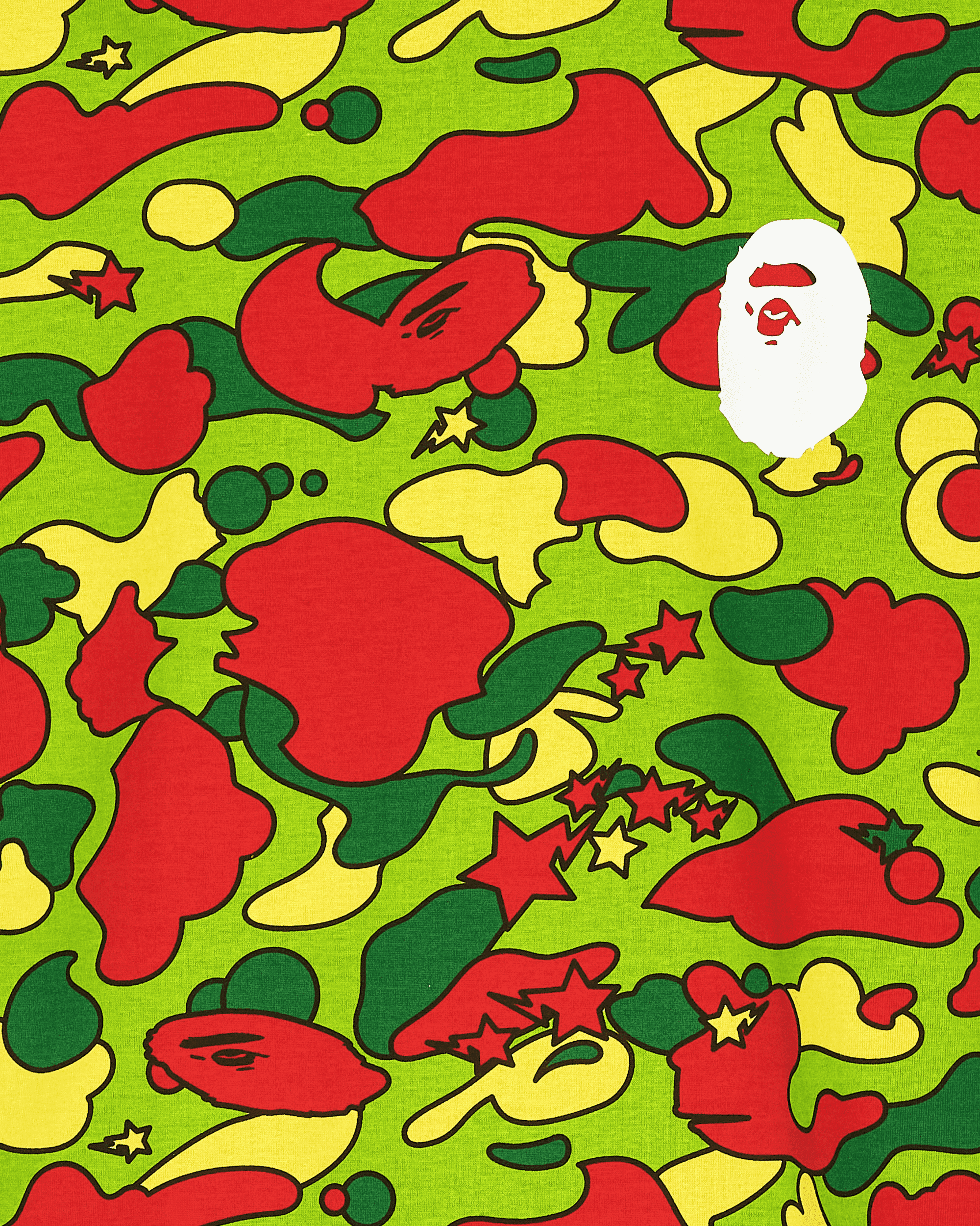 A Bathing Ape Sta Camo Ape Head Multi T-Shirts Shortsleeve 1H80109004 MULTI