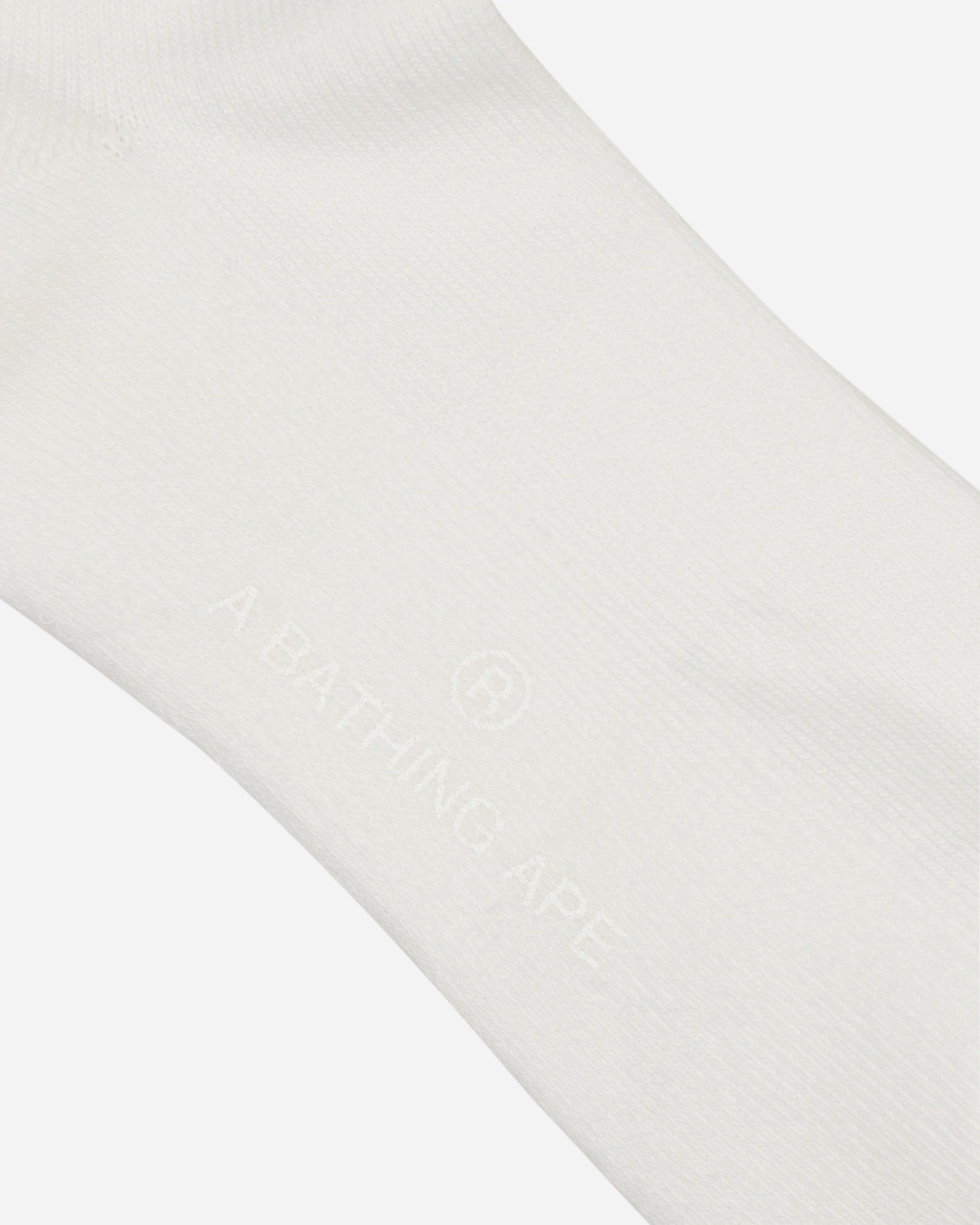 A Bathing Ape Ape Head Line White Underwear Socks 1I3008407M WHITE