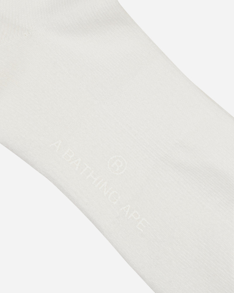 A Bathing Ape Ape Head Line White Underwear Socks 1I3008407M WHITE