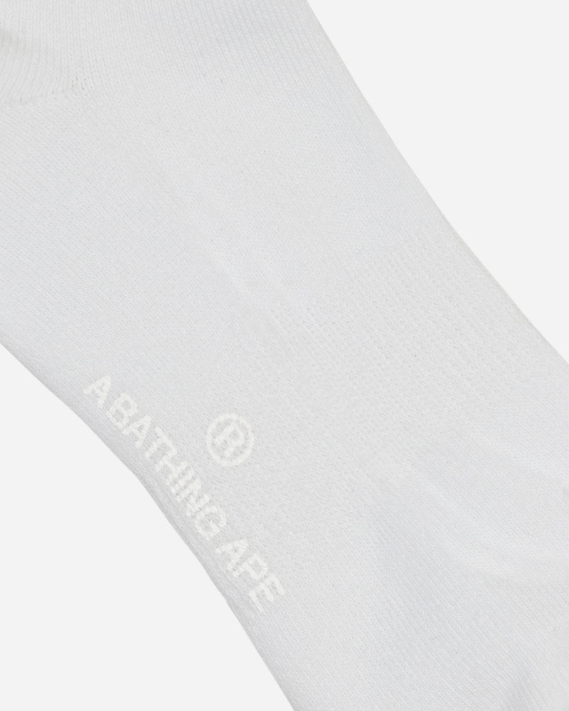 A Bathing Ape Shark White Underwear Socks 1I30184003 WHITE