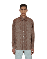 Acne Studios Sirius Python Jacquard Rust Red Shirts Longsleeve BB0446- CTB