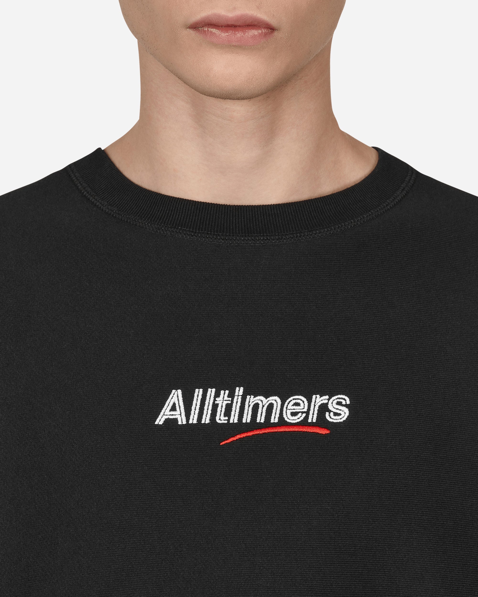 Alltimers Mini Estate Embroidered Crew Black Sweatshirts Crewneck PN1766 001