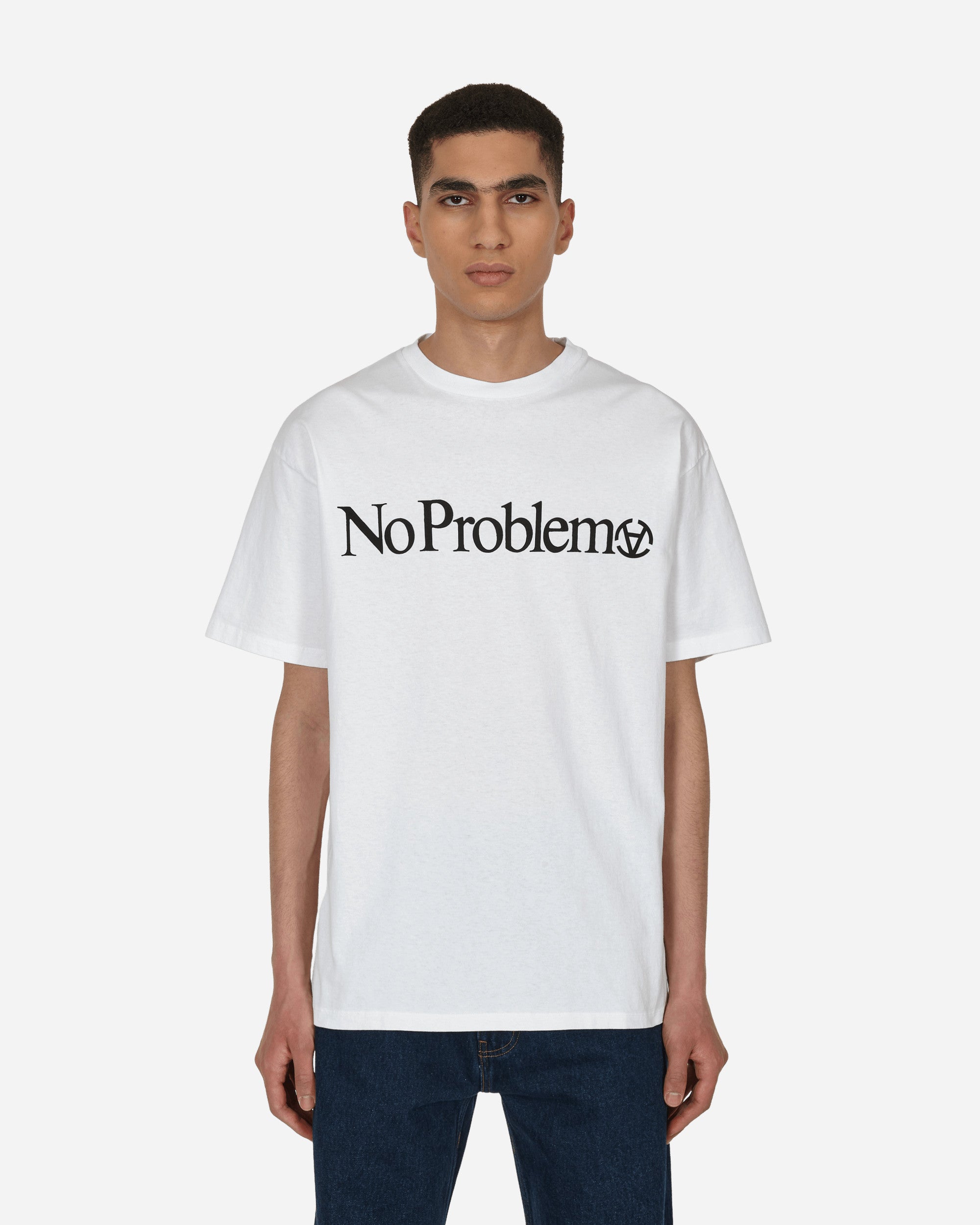 Aries No Problema SS Tee White T-Shirts Shortsleeve OOAR68002 001