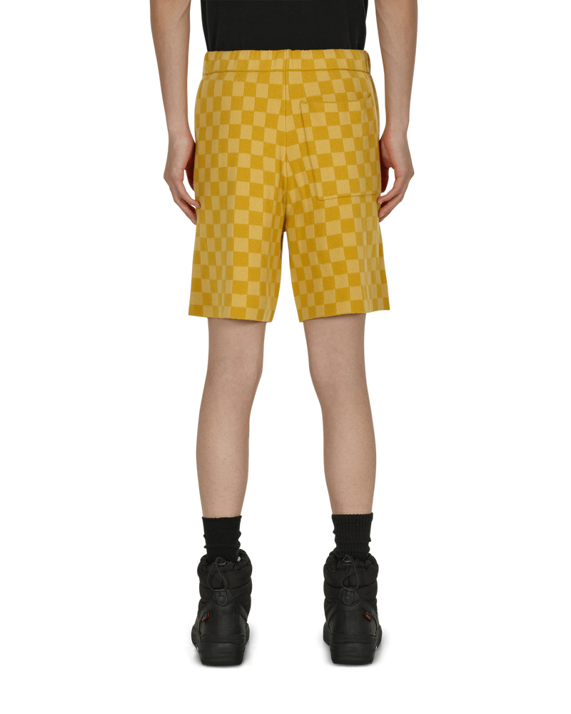 Bode Duotone Checkerboard Yellow Shorts Short MR24KT08MW001 700