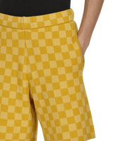 Bode Duotone Checkerboard Yellow Shorts Short MR24KT08MW001 700