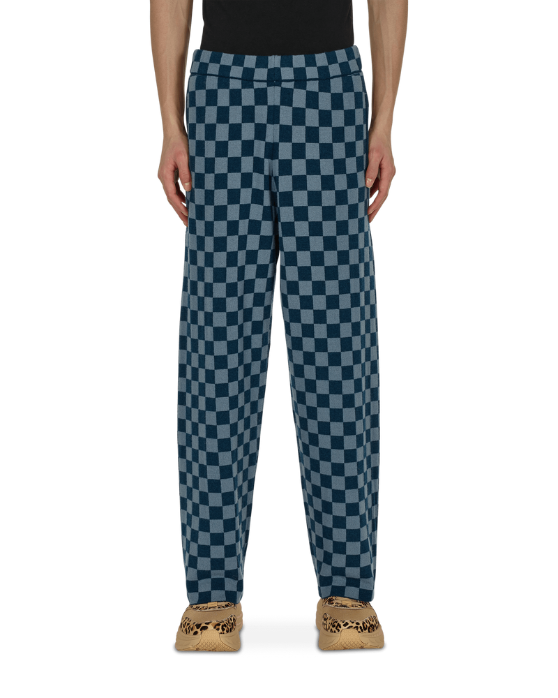 Bode Duotone Checkerboard Blue Shorts Sweatshorts MR24KT07W001 400