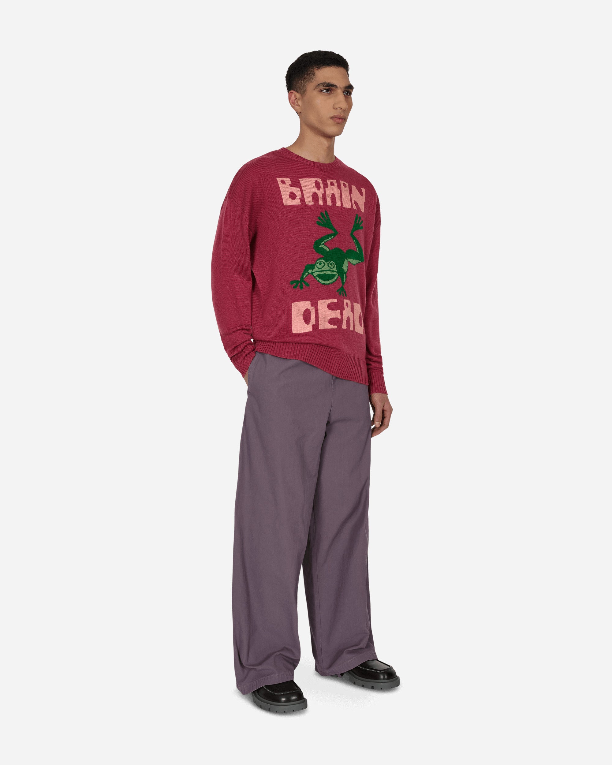 Brain Dead Frogger Fuchsia Knitwears Sweaters BDP22O12002278 PK04