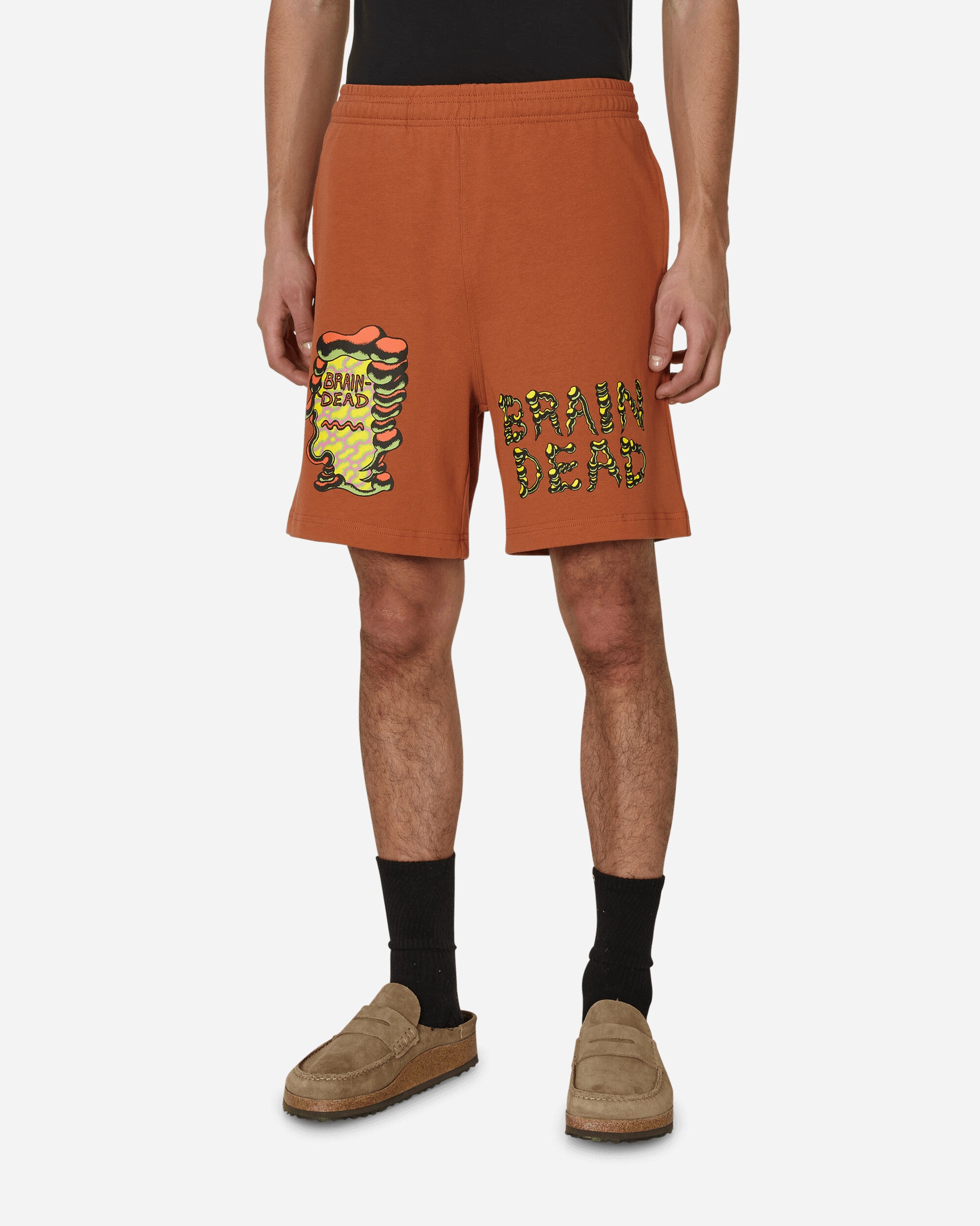 Brain Dead Tetsunori Tawaraya Jersey Short Rust Shorts Sweatshorts BDP23B16003052 OR04