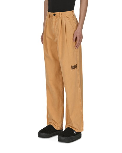 Brain Dead Livewire Pigment Dyed Herringbone Pant Squash Pants Trousers BDF21B04002030 OR03