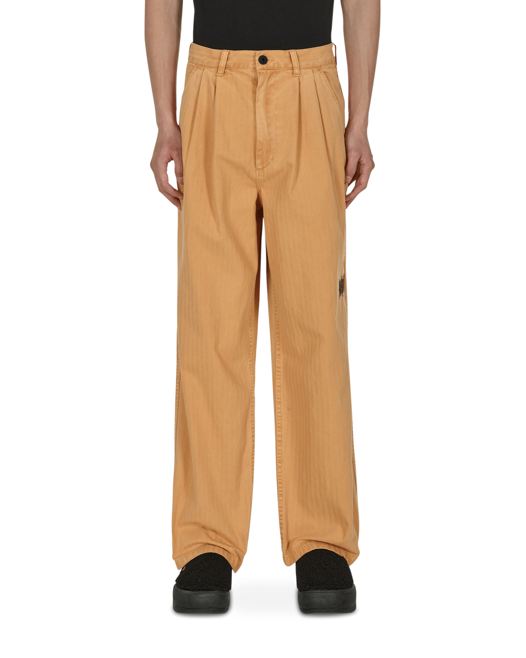 Brain Dead Livewire Pigment Dyed Herringbone Pant Squash Pants Trousers BDF21B04002030 OR03