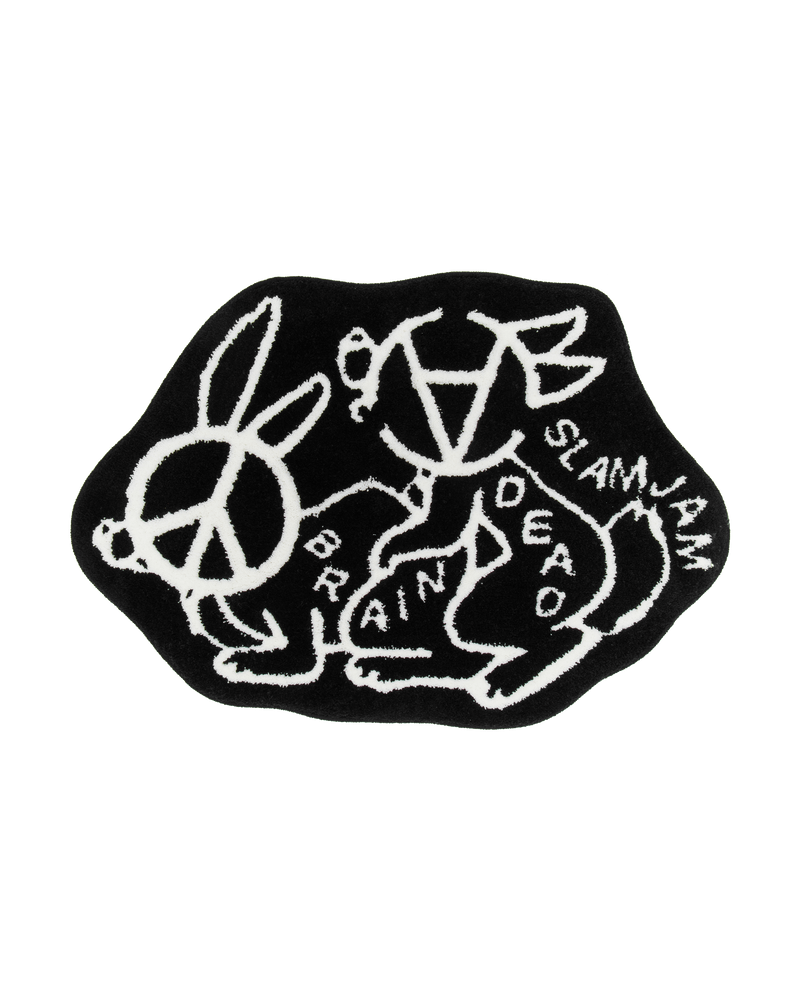 Brain Dead Anarchy Bunny Love Rug Black Homeware Design Items BDSJANARCHYRUG 001