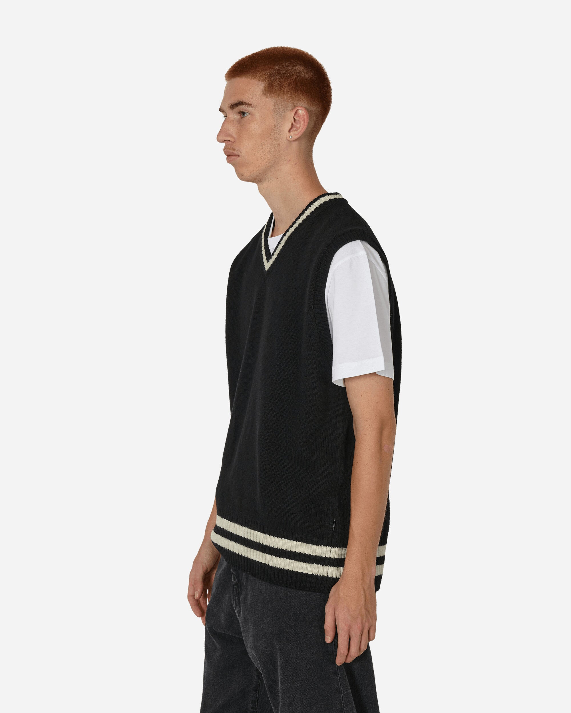 Carhartt WIP Stanford Vest Sweater Black/Salt Knitwears Gilets I032282 1T8XX