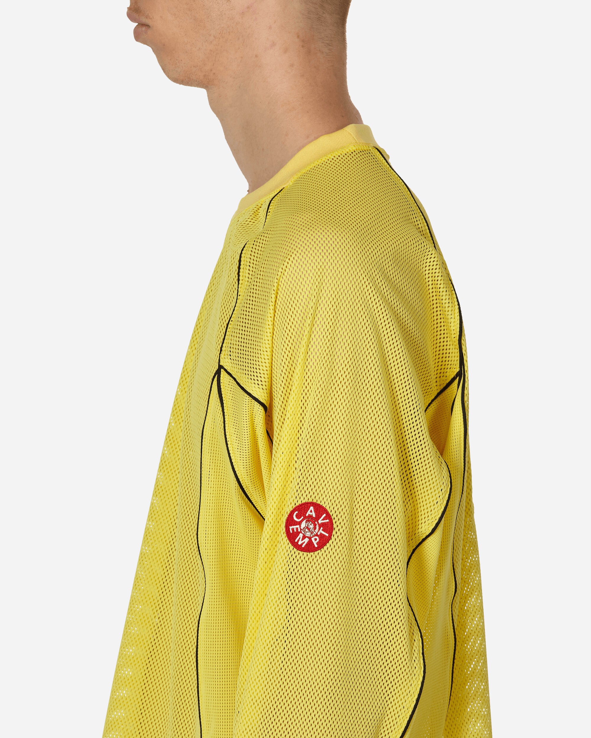 Cav Empt Mesh Raglan Colour Long Sleeve T Yellow Grey-Yellow T-Shirts Longsleeve CES24LT05 001