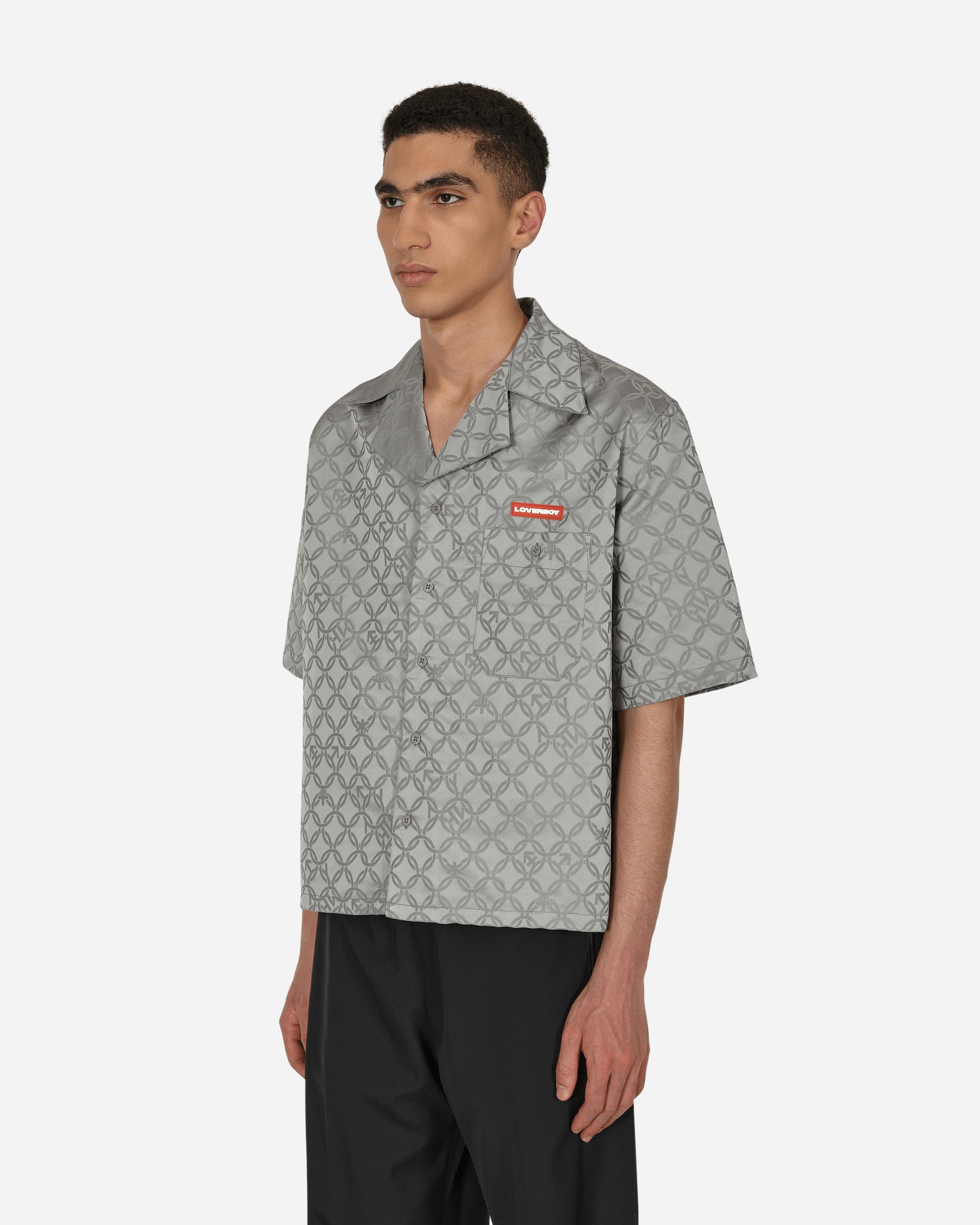 Charles Jeffrey Loverboy Hawaiian Shirt Grey Chainmail Jacquard Shirts Shortsleeve CJLAW22HS GRCHJQ