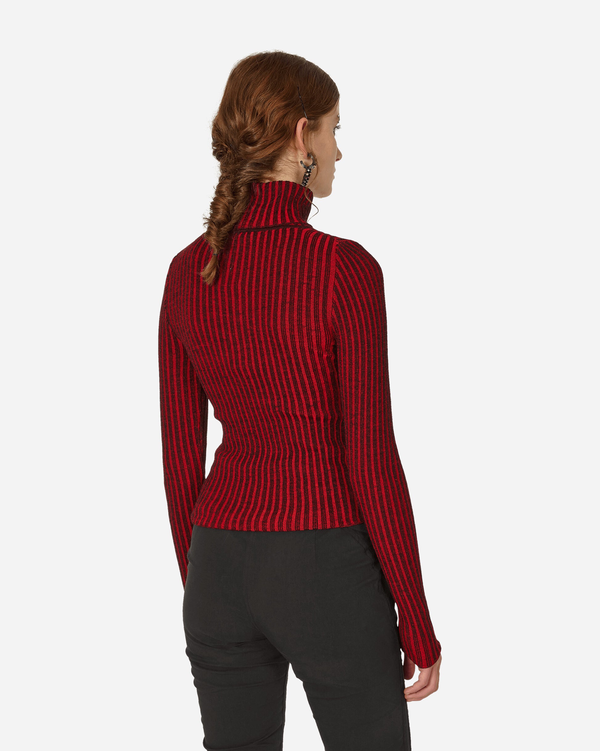 Chet Lo Wmns Smiley Collab Turtleneck Black/Red Knitwears Turtleneck FW23CL16 1