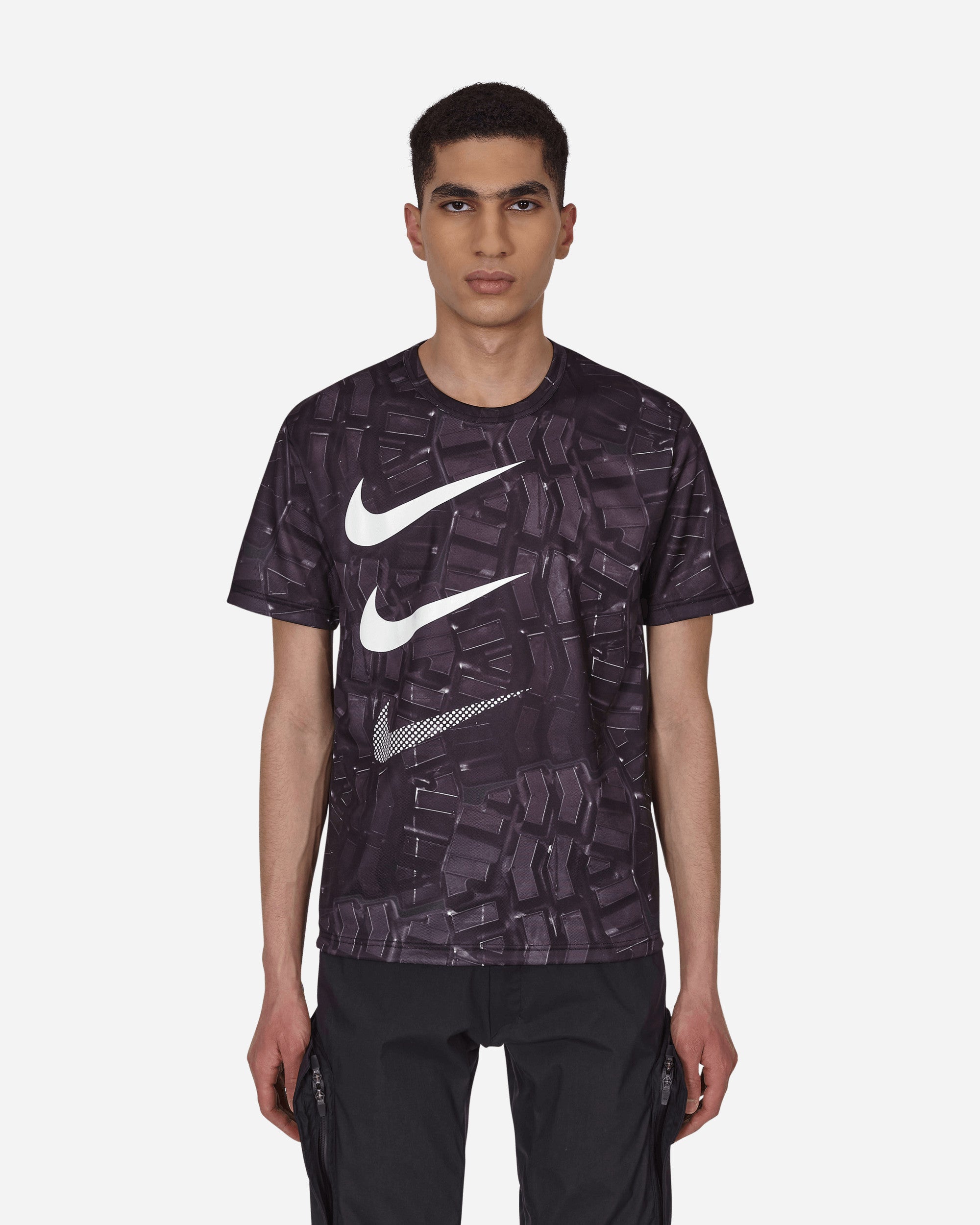 Nike Vertical Triple Tick T-Shirt Black