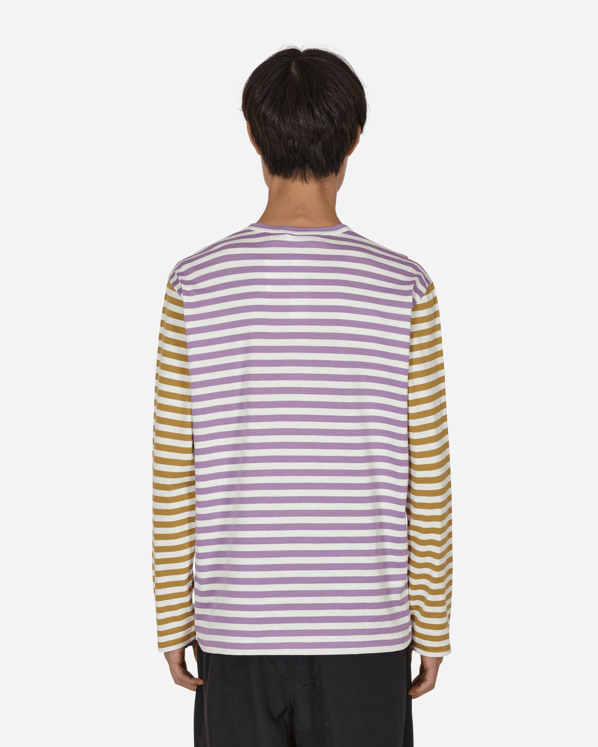Comme Des Garçons Play Mens T-Shirt Knit Purple Olive T-Shirts Longsleeve P1T318 4