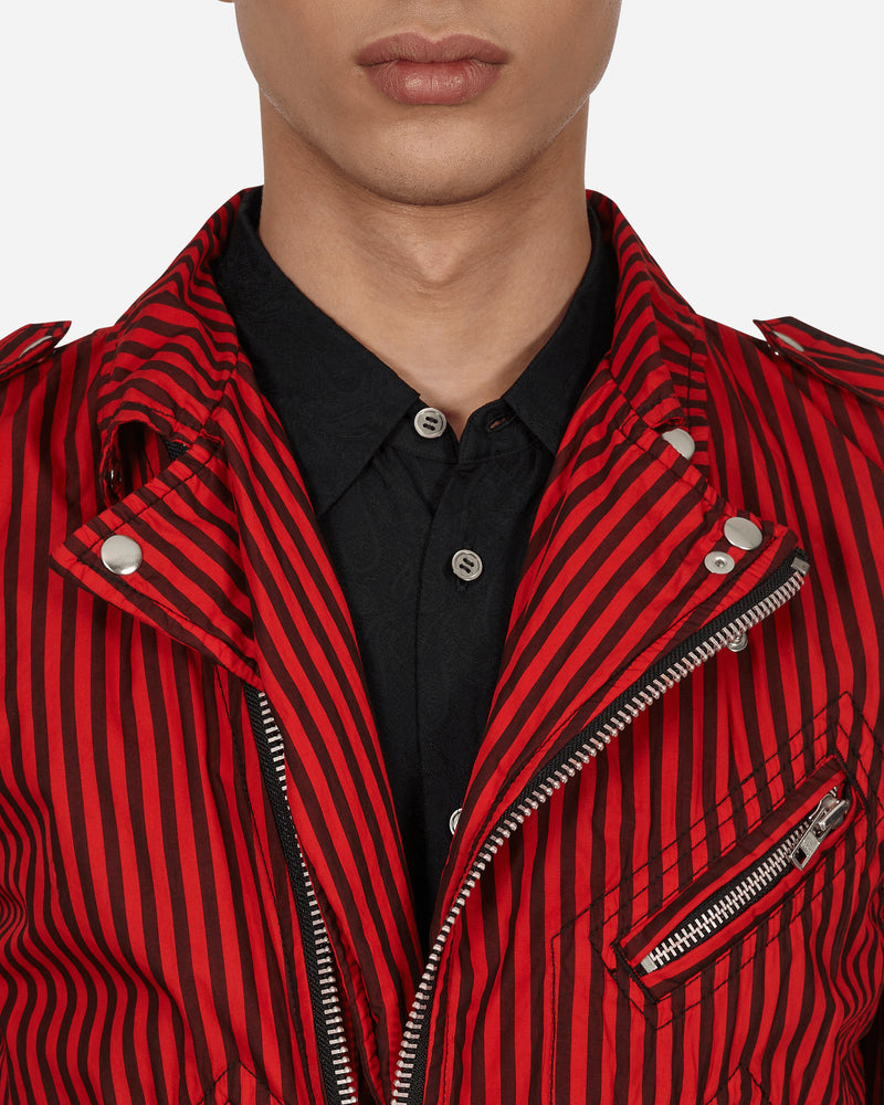 Comme Des Garçons Shirt Jacket Woven Stripes Red Coats and Jackets Jackets FI-J002 1