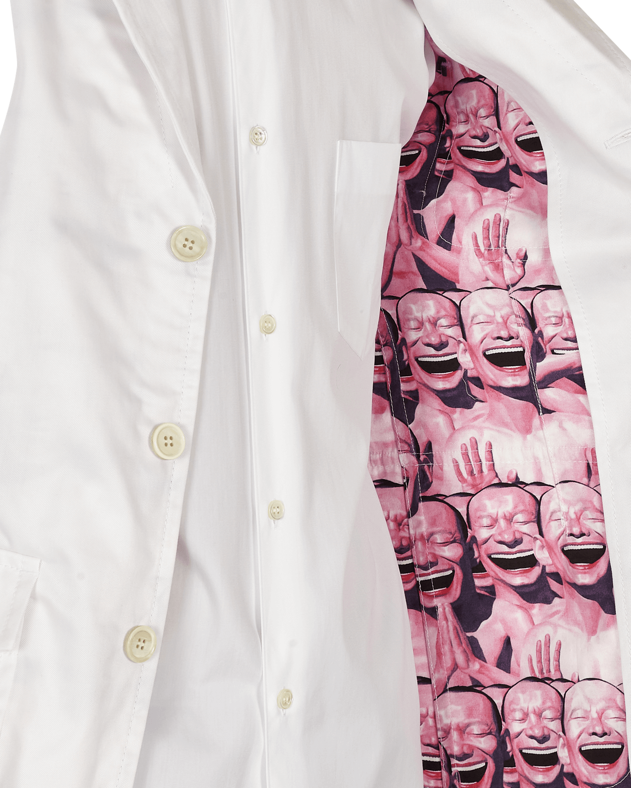 Comme Des Garçons Shirt Woven White/Print B Coats and Jackets Jackets FG-J003-SS21 1