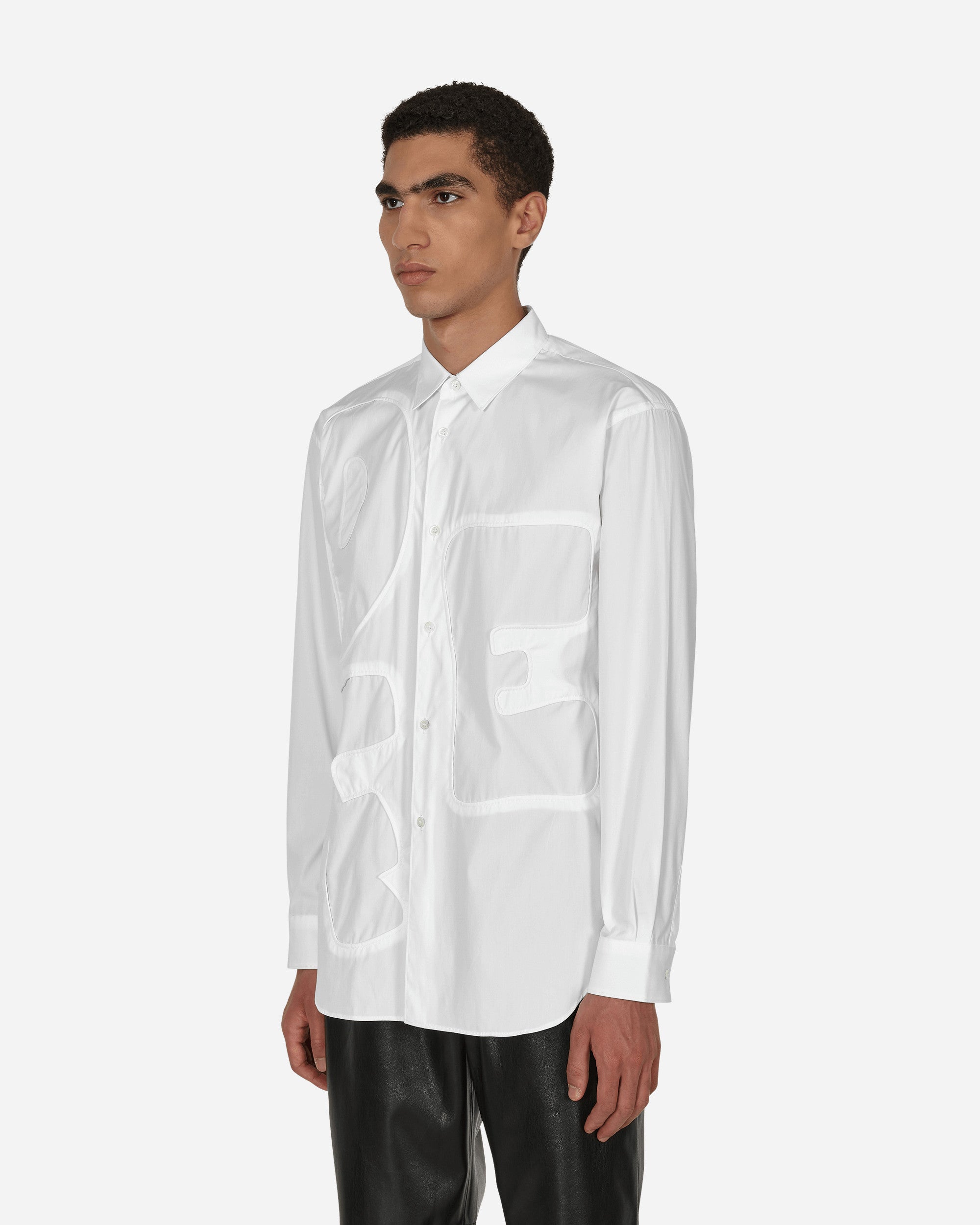 Comme Des Garçons Shirt Mens Shirt Woven White Shirts Longsleeve FJ-B008-W22 2