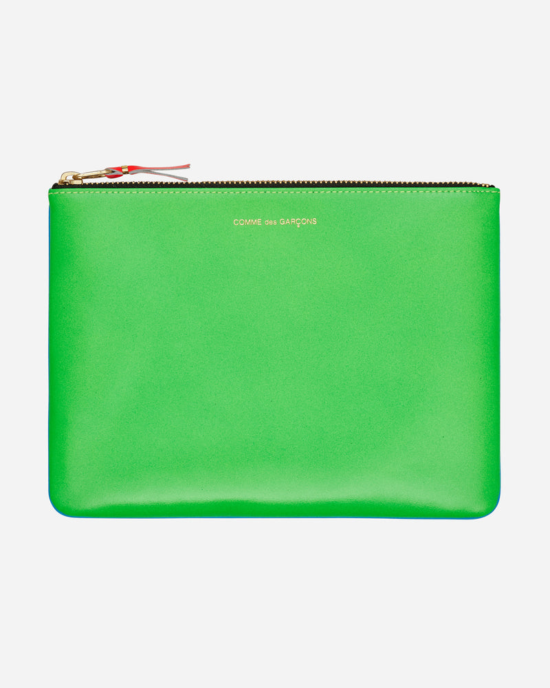 Comme Des Garçons Wallet Super Fluo Pouch Blue/Green Bags and Backpacks Pouches SA5100SF 2