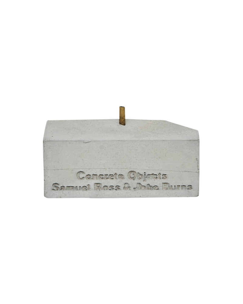 Concrete Objects Compression Burner Asymmteric Holder Grey Homeware Home Fragrances CONOBASYMHO 001