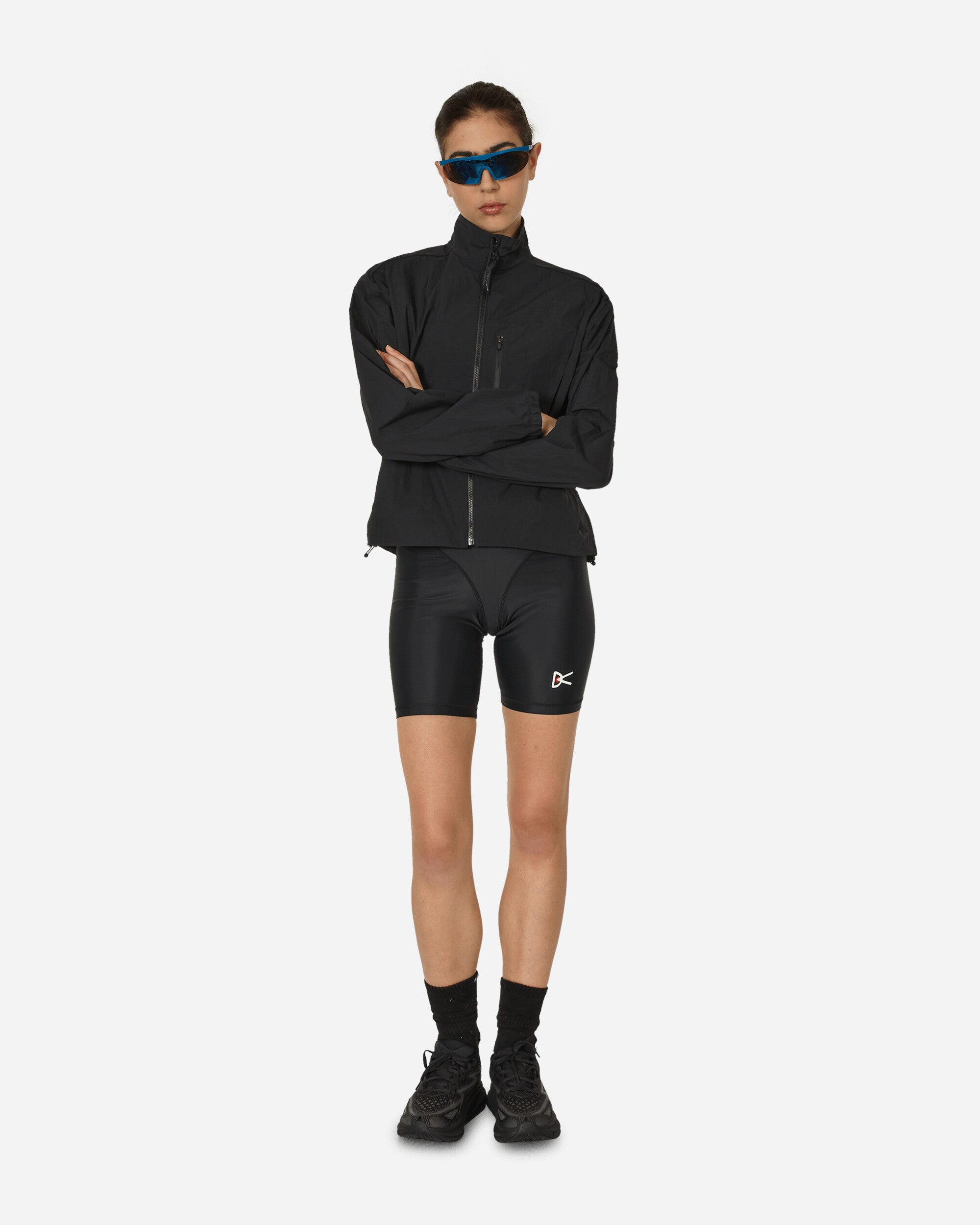 Cropped Recycled DWR Jacket Black