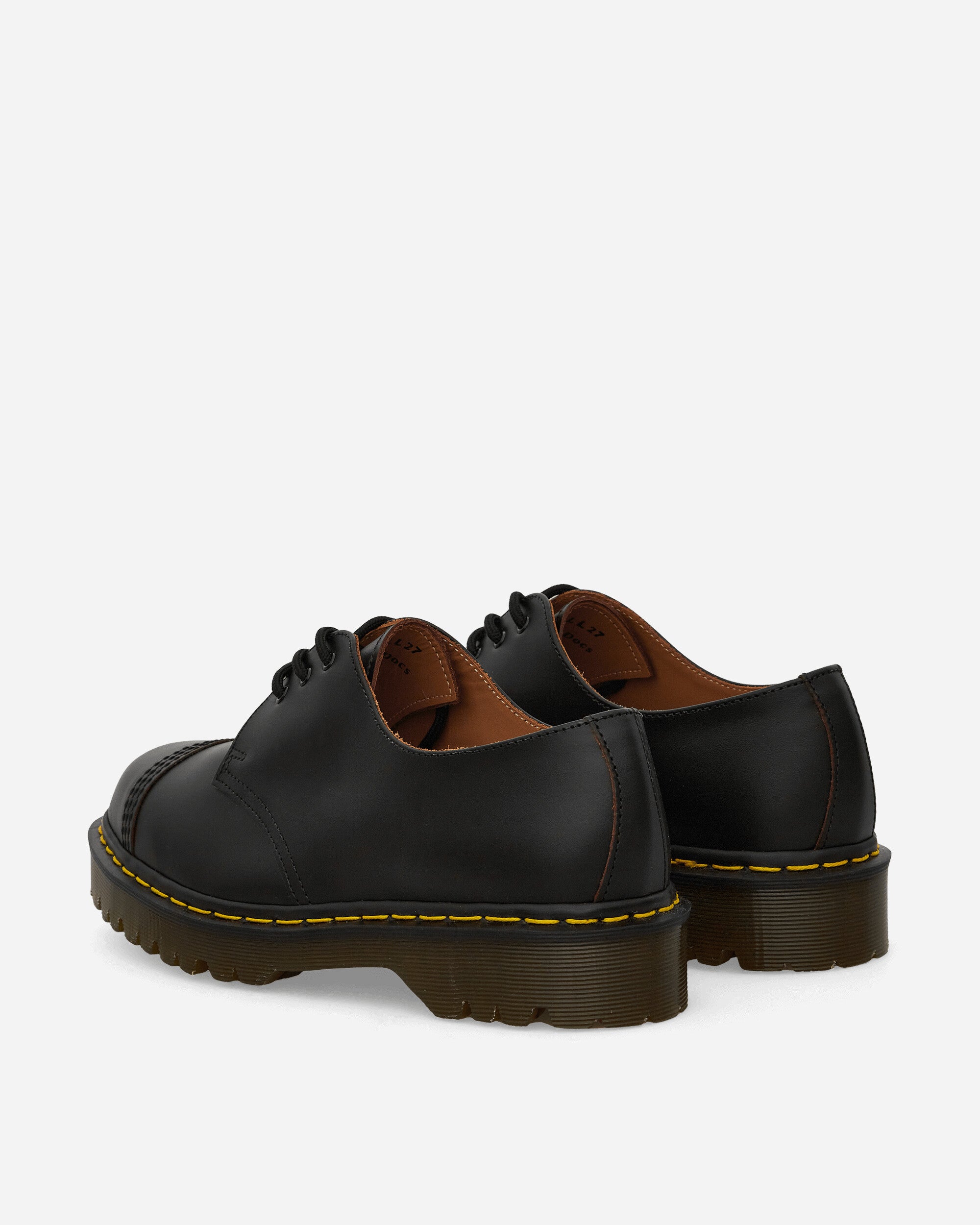 Dr. Martens 1461 Bex Toe Cap Black Quilon & Black Quilon Classic Shoes Laced Up 26787001 001