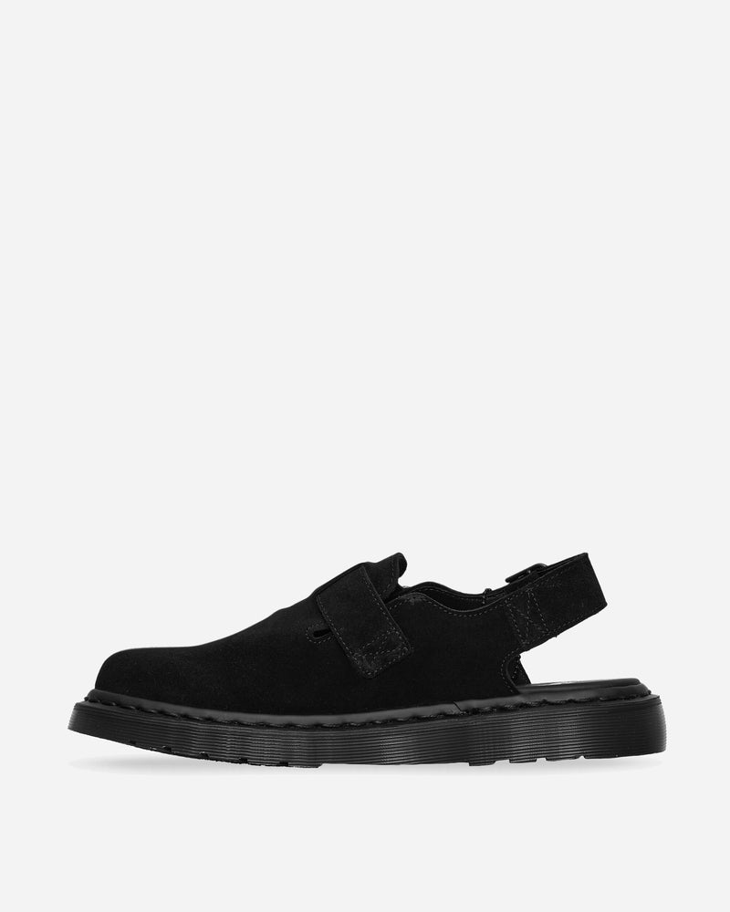 Dr. Martens Buckle Mule Jorge Black Repello Calf Suede Sandals and Slides Sandals and Mules 27492001 001